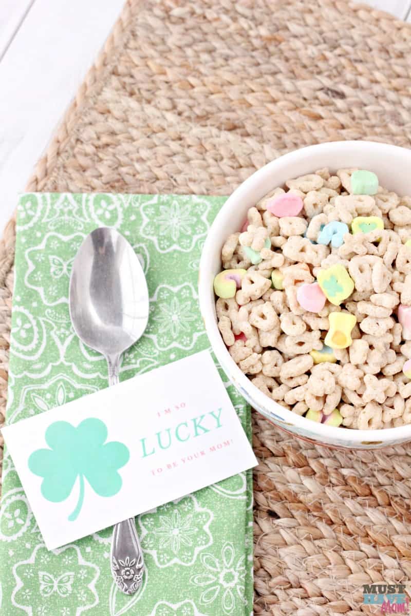 I'm lucky to be your mom free printable! Great for reminding your kids how special they are! Surprise them with a note at breakfast!