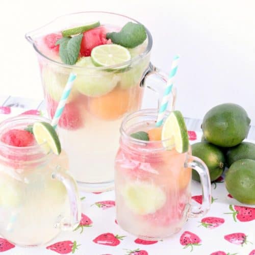 Brighten Up Summer Drinks with Melon Ball Ice Cubes