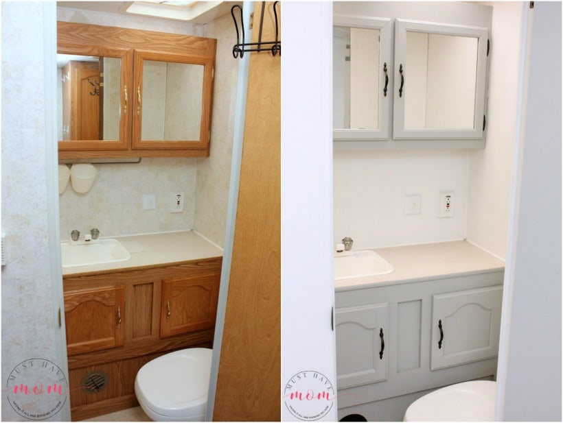 Before & After: RV bedroom and bathroom get a modern update!