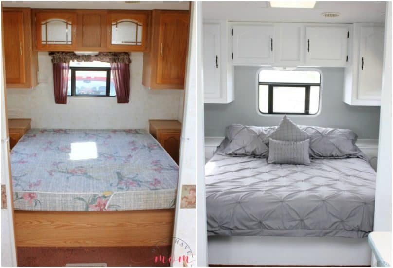 Rv Makeover Master Bedroom Before And After Must Have Mom