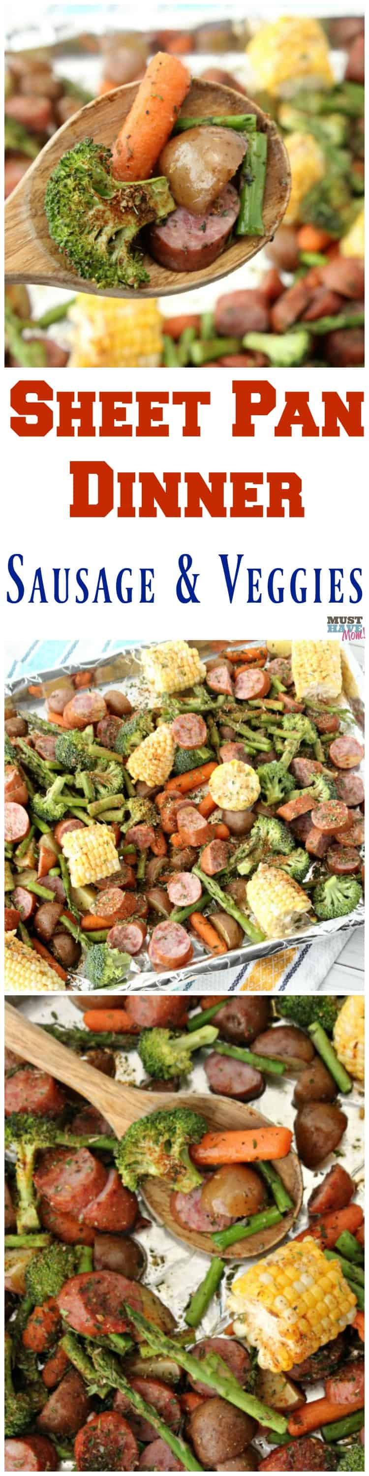 Sheet Pan Dinners Easy Sausage & Veggie Recipe! - Must Have Mom