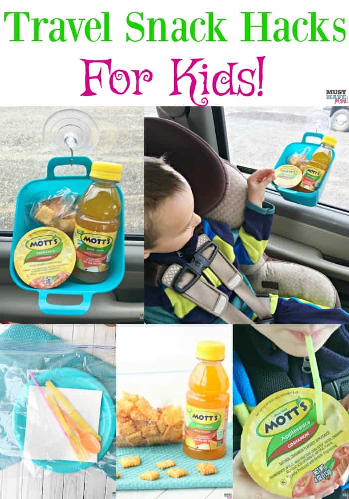 Grab these snack hacks for kids! On the go snack ideas and car hacks for eating in the car mess free.