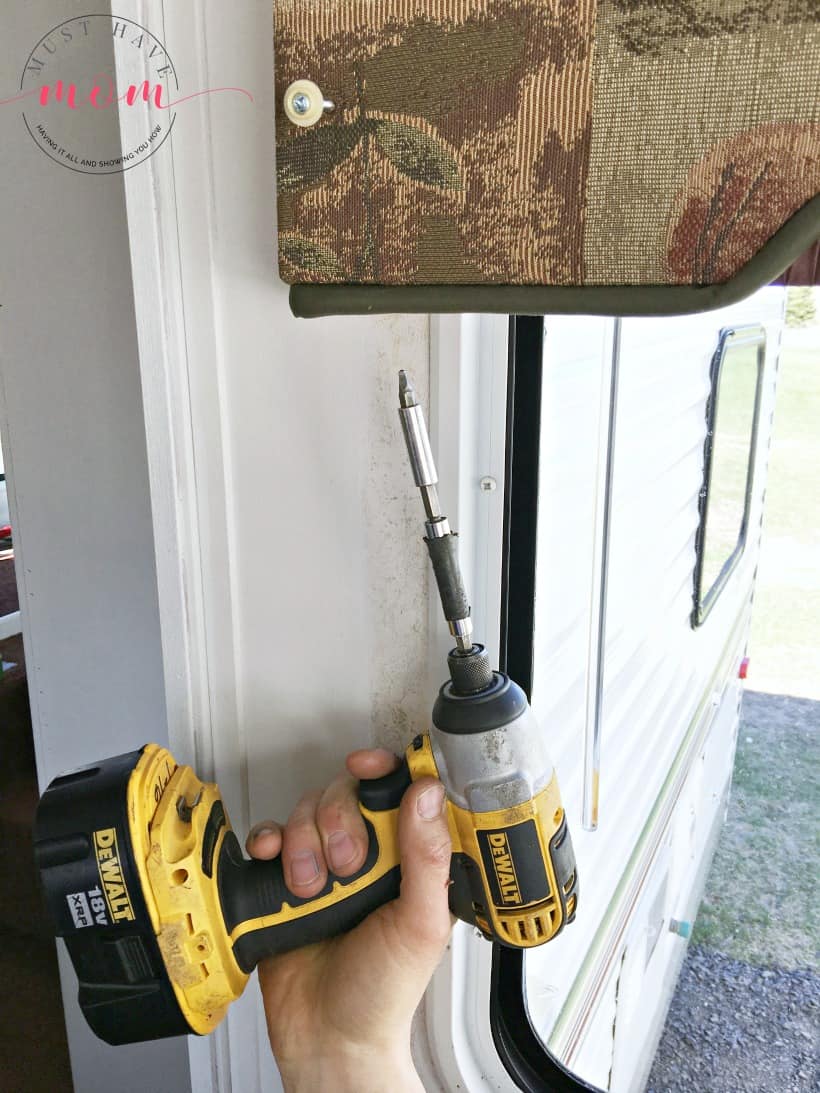 How to remove outdated RV window coverings from your camper. It's easy to remove rv window valances and let light in!