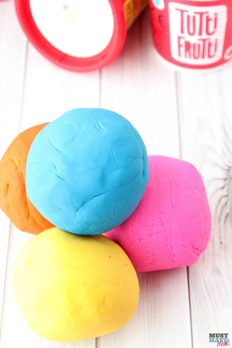 tutti frutti playdough