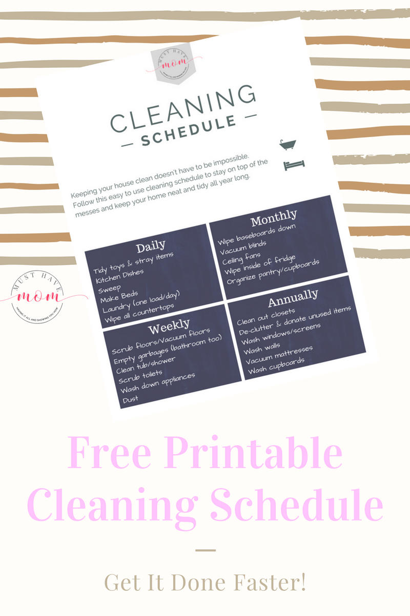 15 Cleaning Tips for Busy Moms! Get your cleaning done faster and keep your house tidy with less effort. Plus free printable cleaning schedule!