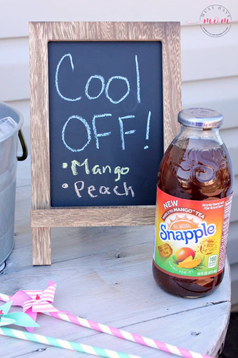 DIY outdoor beverage station idea! Farmhouse style drink station to stay cool outside.