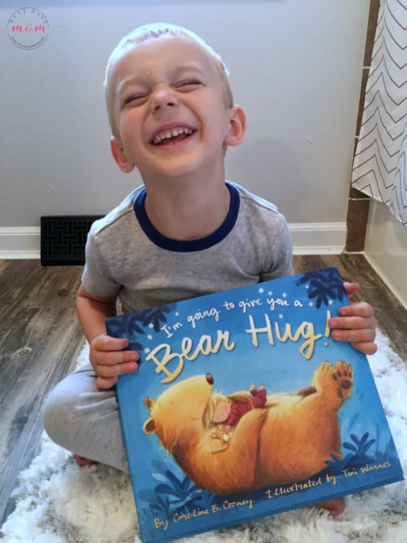 I'm going to give you a bear hug bedtime story for kids. Love this children's book and my kids love it too!