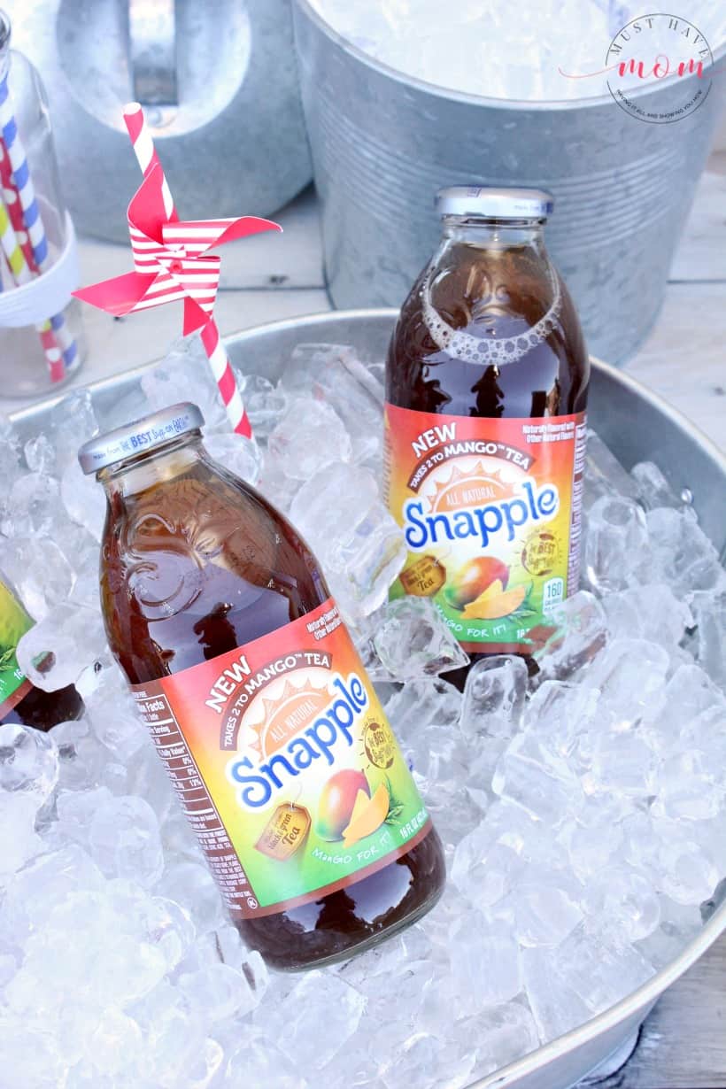 DIY outdoor beverage station idea! Farmhouse style drink station to stay cool outside.