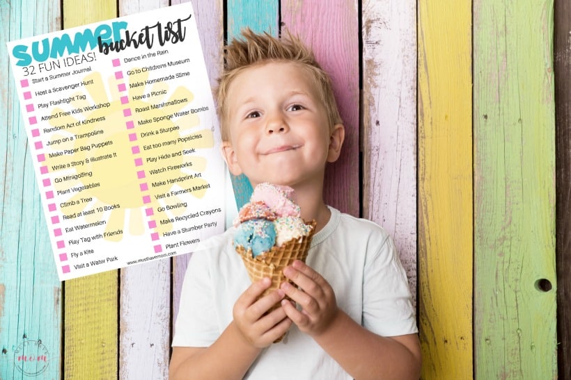 Summer Bucket List For Kids! Free Printable!