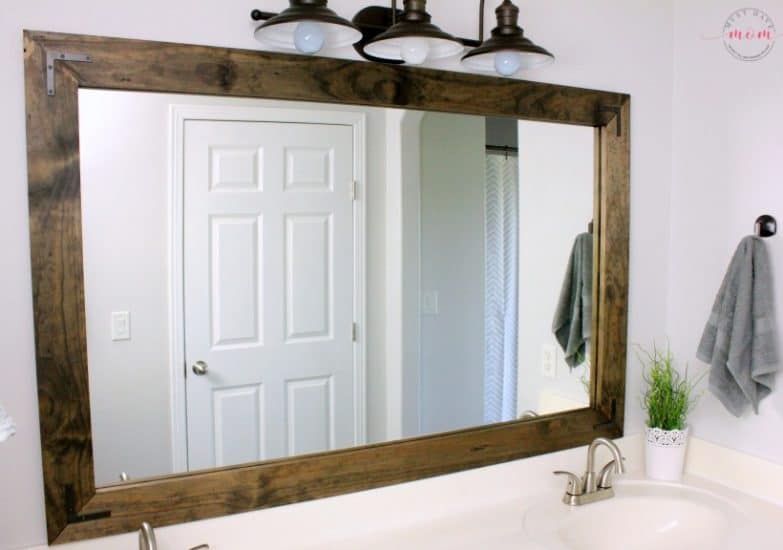 Farmhouse Style DIY Vanity Mirrors Tutorial - Must Have Mom