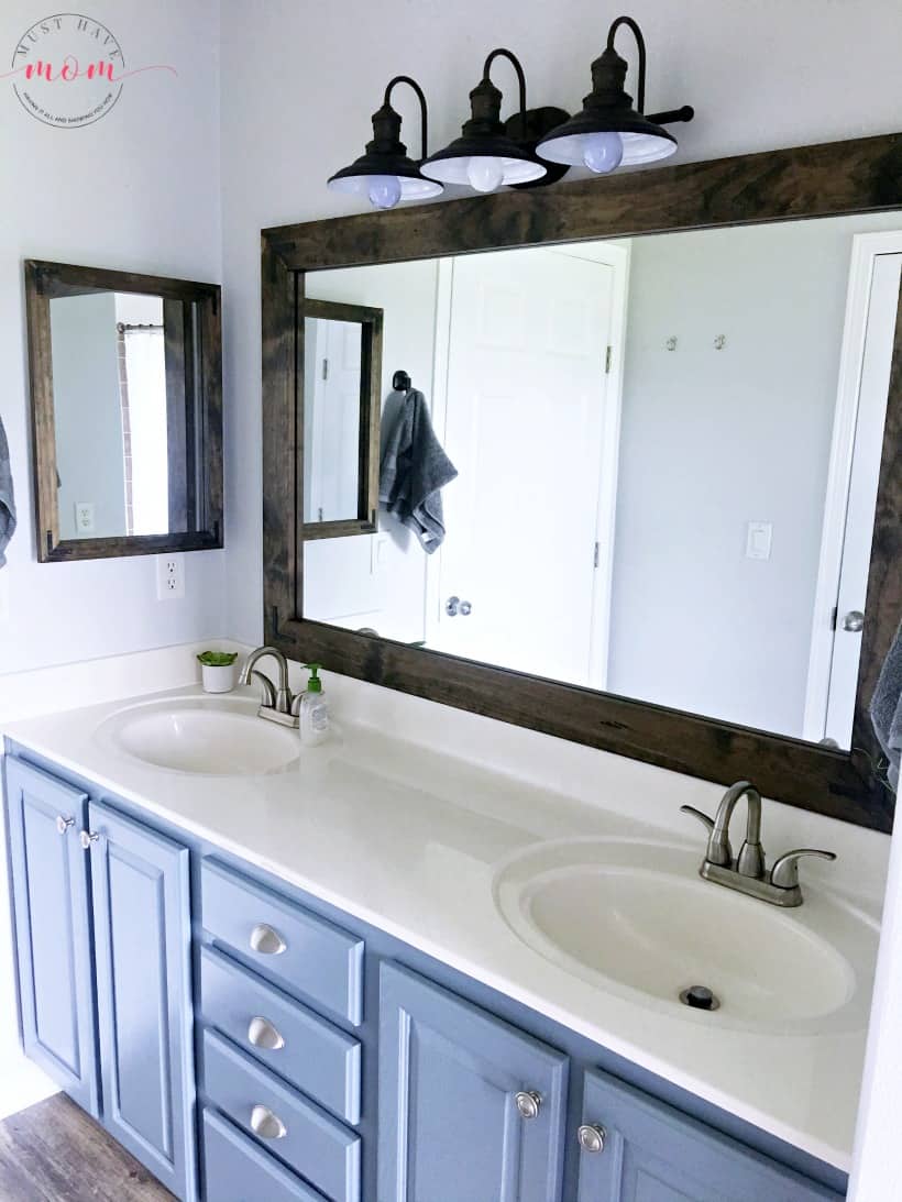 Farmhouse Style Diy Vanity Mirrors Tutorial Must Have Mom