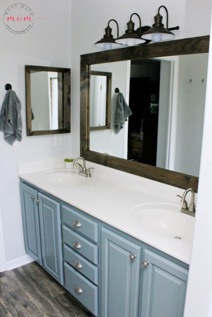 Farmhouse Style Fixer Upper Bathroom On A Budget - Must Have Mom