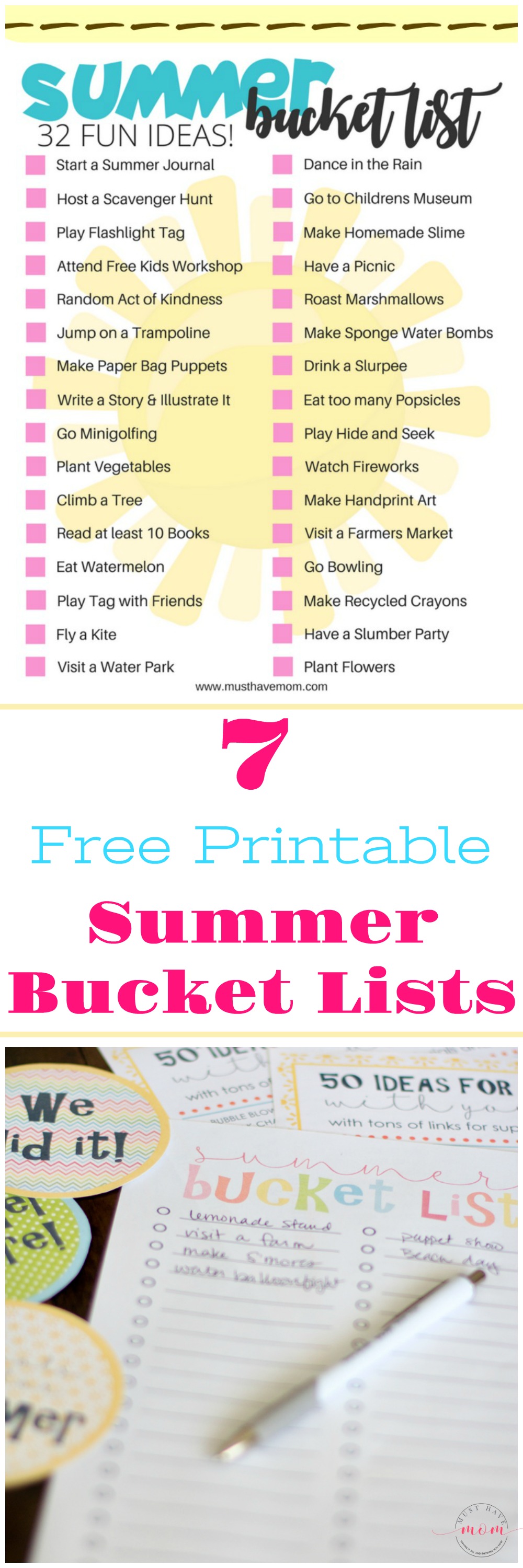 DIY Summer Bucket List Handwriting Freebie - Your Therapy Source