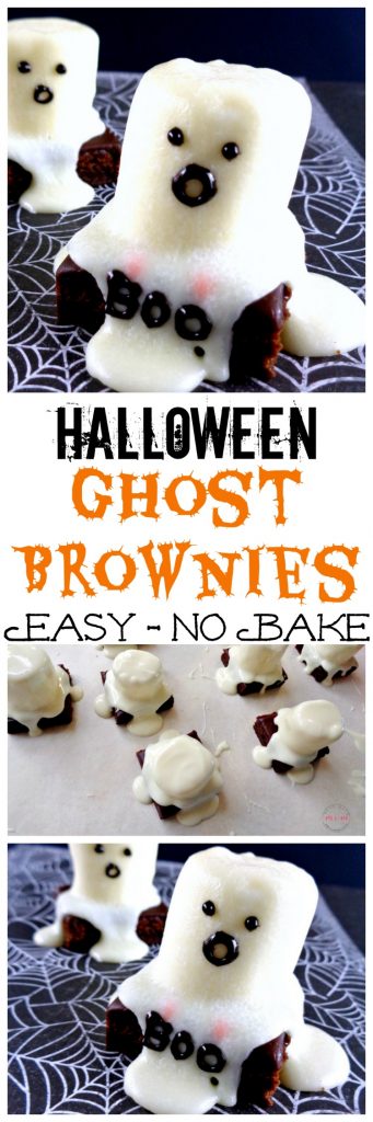Easy Halloween Brownies with Ghosts! - Must Have Mom