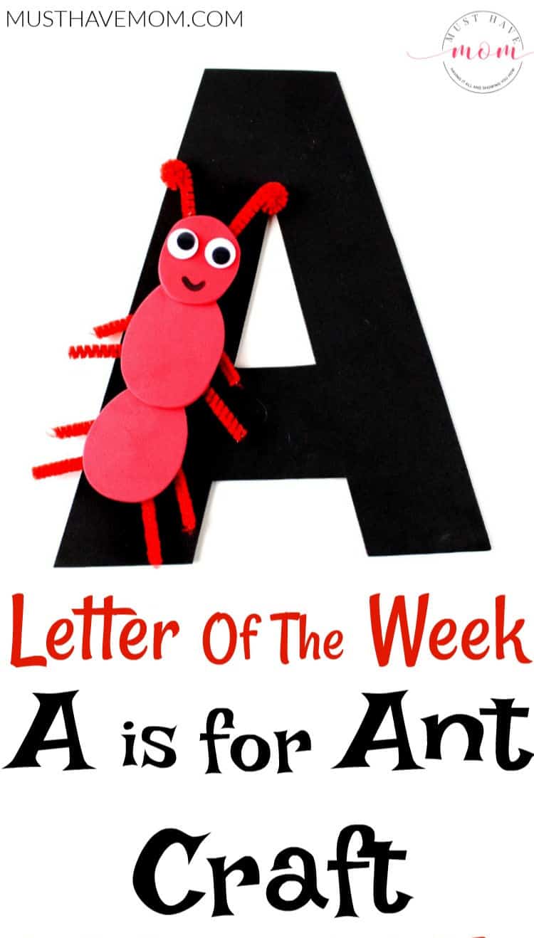 a is for ant alphabet letter craft free printables