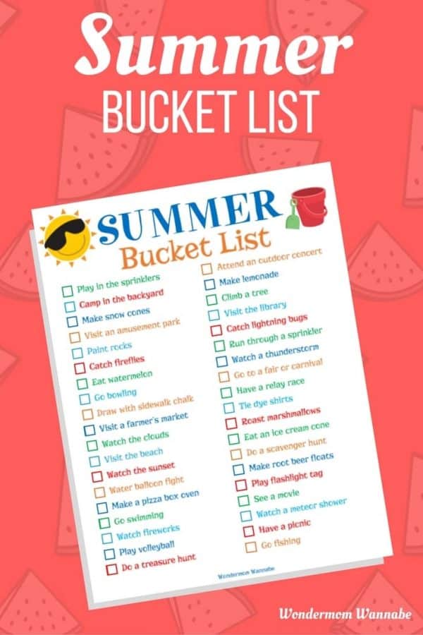 7 Free Printable Summer Bucket Lists - Must Have Mom