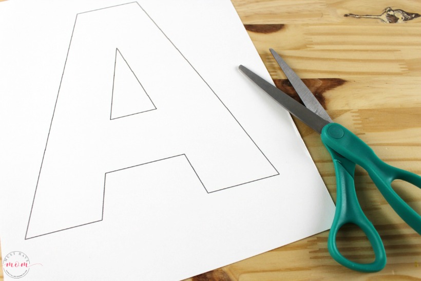 Letter of the Week preschool activities! Letter recognition Letter A craft idea with free printable letter "A"