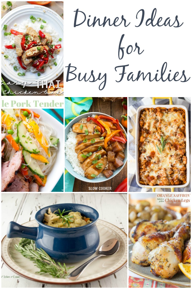 7 dinner ideas for busy families! Grab this list for a pre-made meal plan!