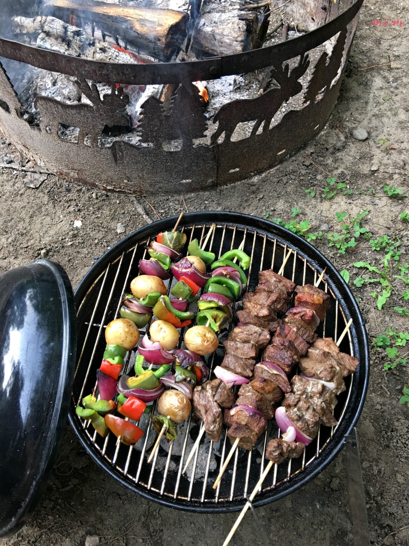 BEST beef kabob marinade recipe! These beef kabobs on the grill marinade recipe is our favorite camping recipe.