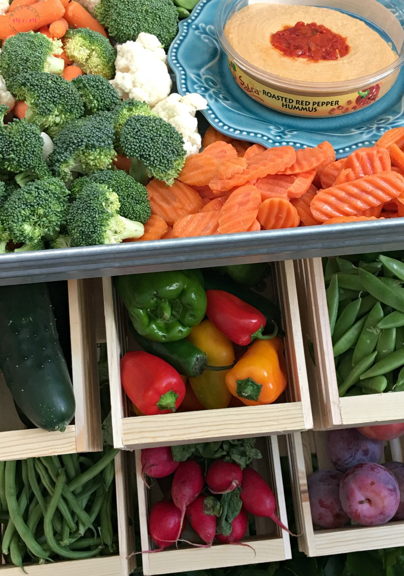 Farmhouse style produce storage. Produce stand DIY tutorial with farmer's market veggie ideas!