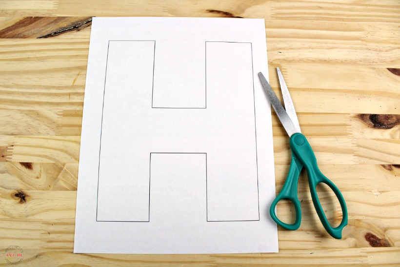 Cardboard Letter H