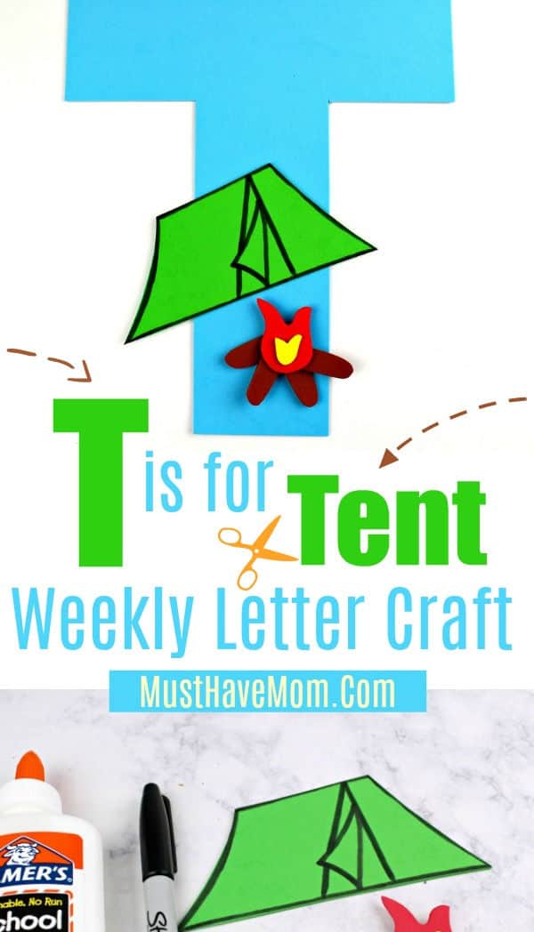 T is for Tent letter craft