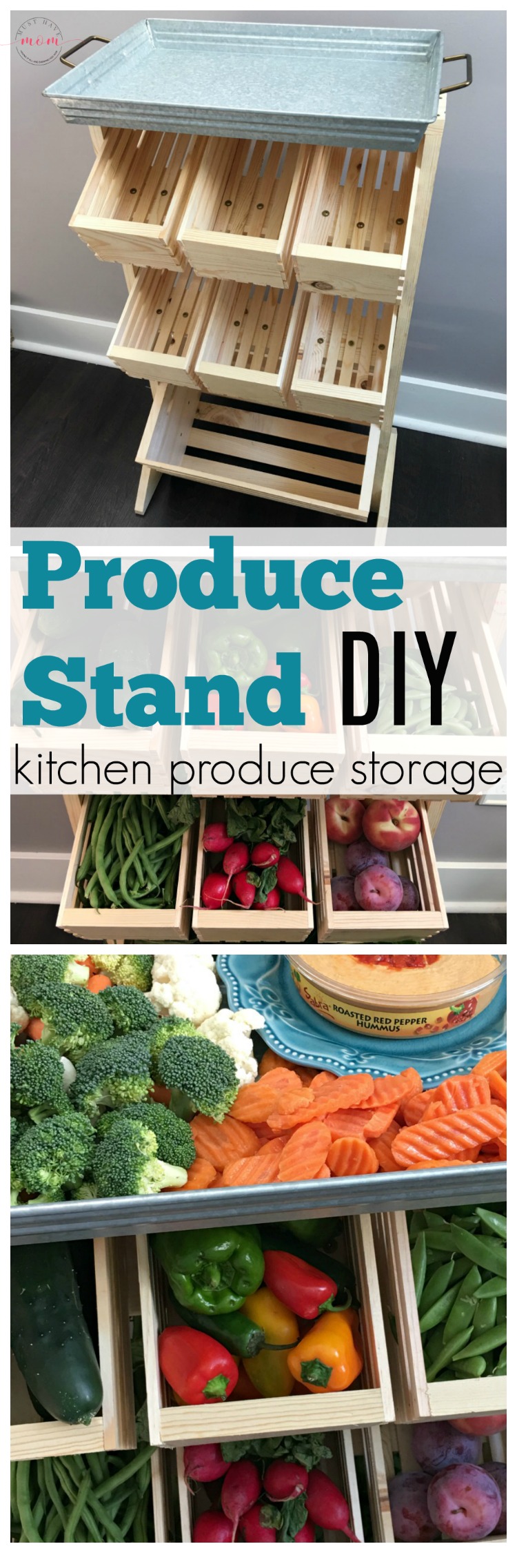 DIY Produce Stand & Farmer's Market Veggie Platter - Must Have Mom