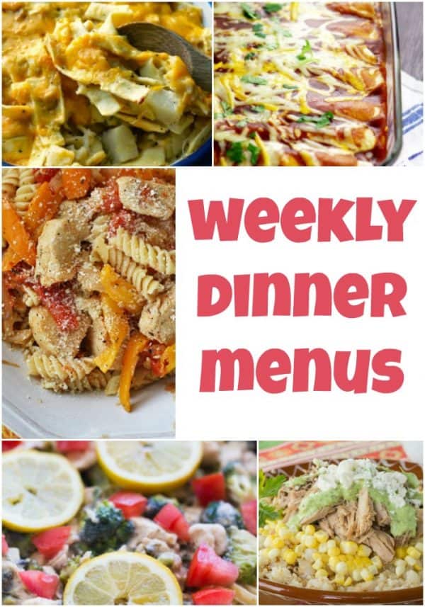 Weekly Dinner Menus - Week 50 - Must Have Mom