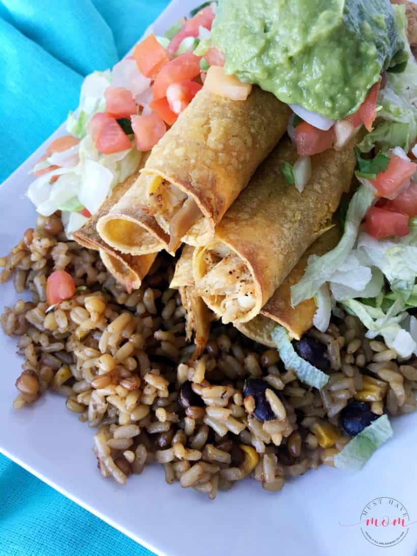 Kids Cooking Chicken Taquito Recipe with Santa Fe Rice!