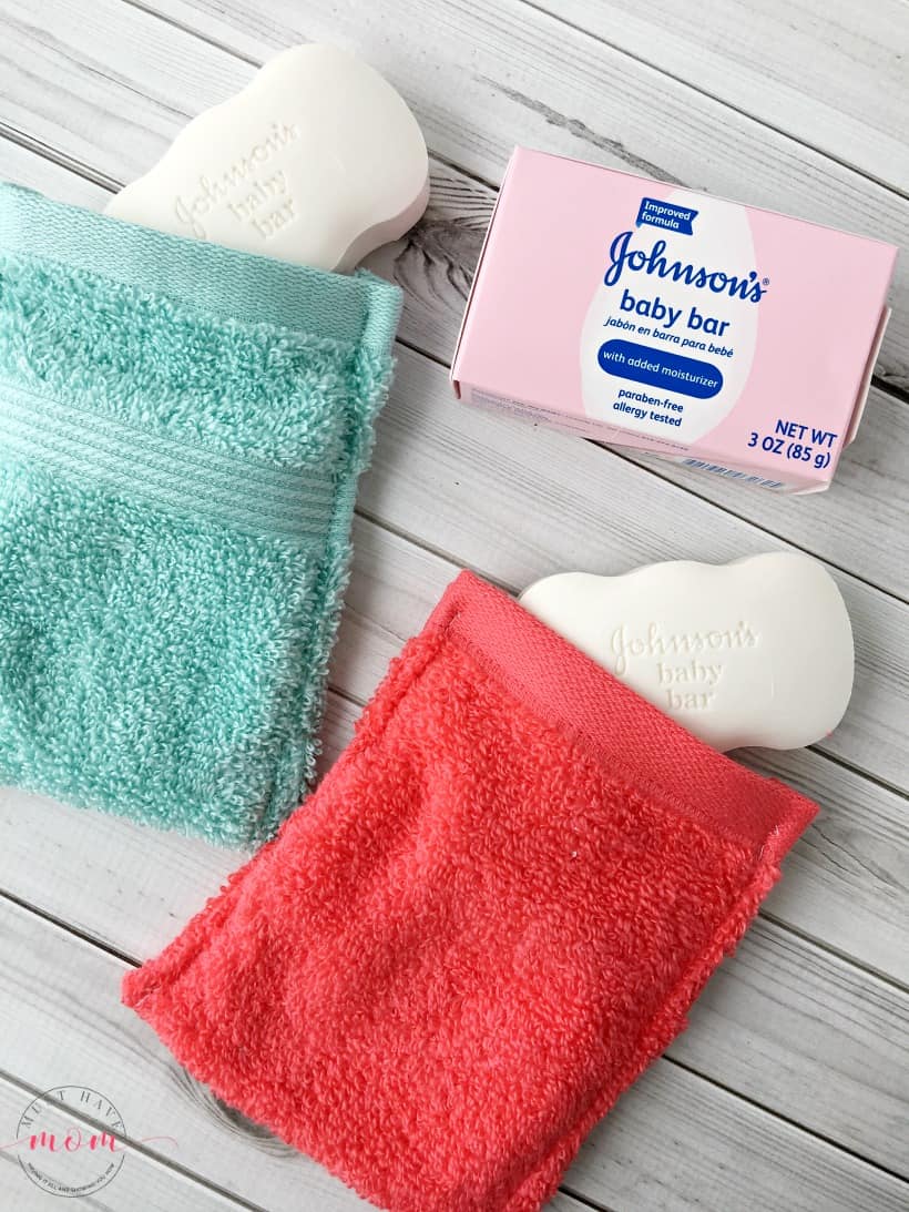 DIY Kids Soap Pouch! Make this really easy kids soap DIY to help them suds up without dropping slippery soap! 