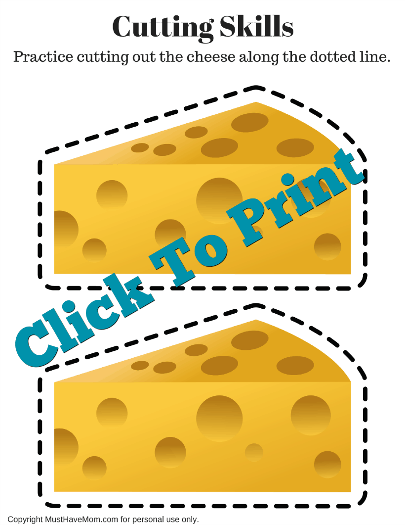 Free dairy farm activities for kids! Dairy farming counting printable, scissor skills cutting worksheet and make your own butter kids activity!