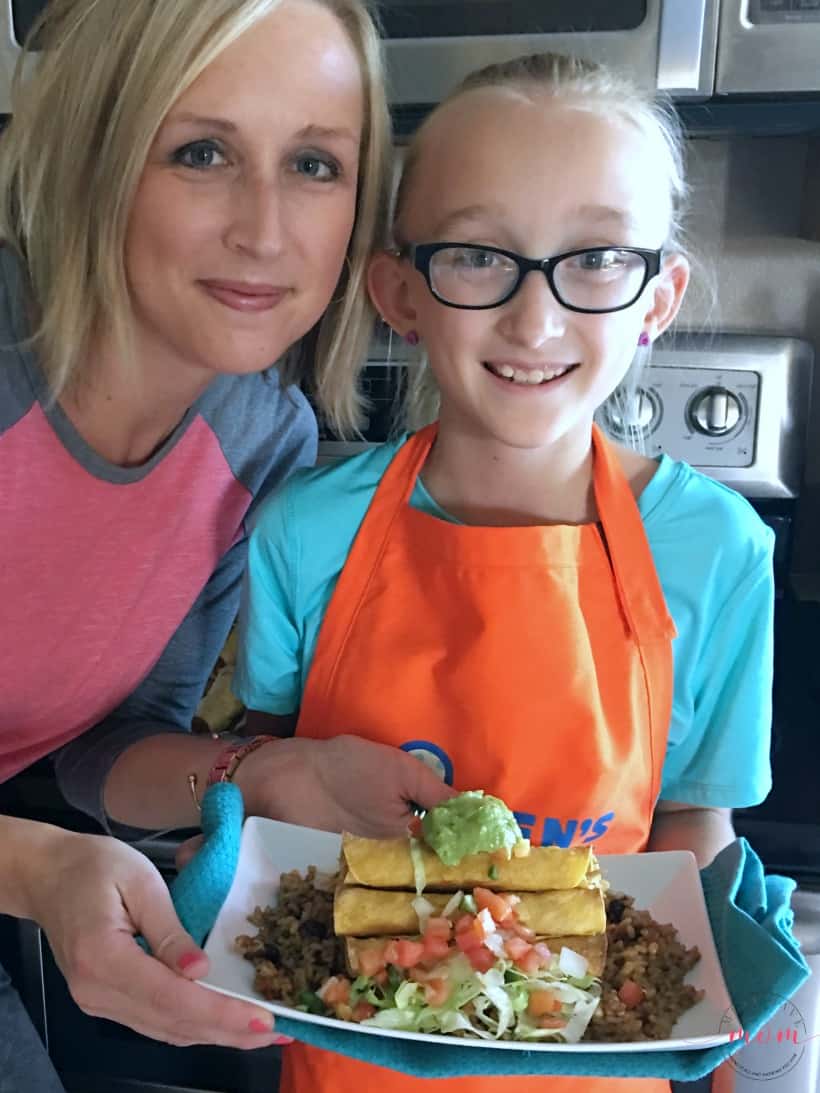 Super easy baked chicken taquito recipe! Fun kids cooking recipes and one of my favorite chicken recipes.