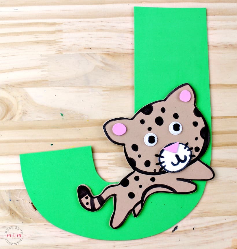 Weekly letter craft ideas! J is for jaguar kids craft to learn letter recognition!