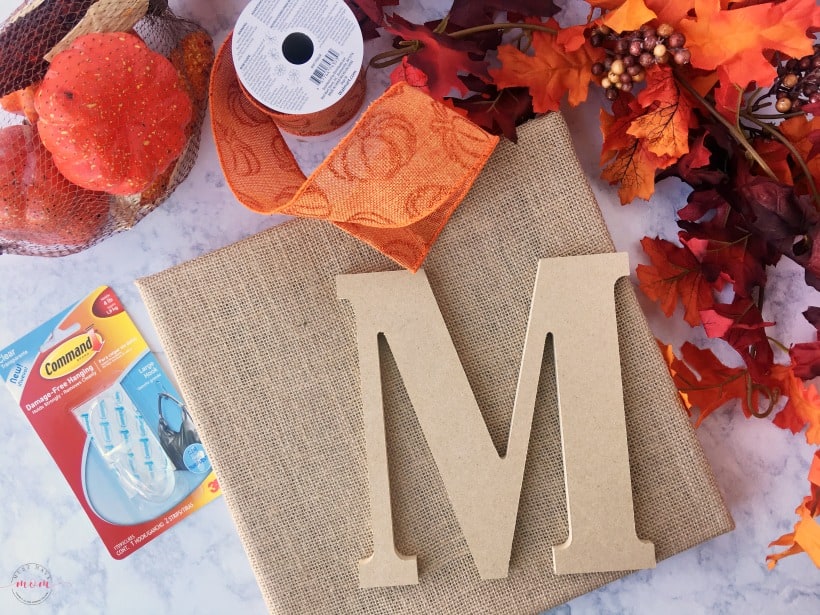 Easy wooden monogram fall sign DIY for porch or front door! Cute fall porch decor ideas!