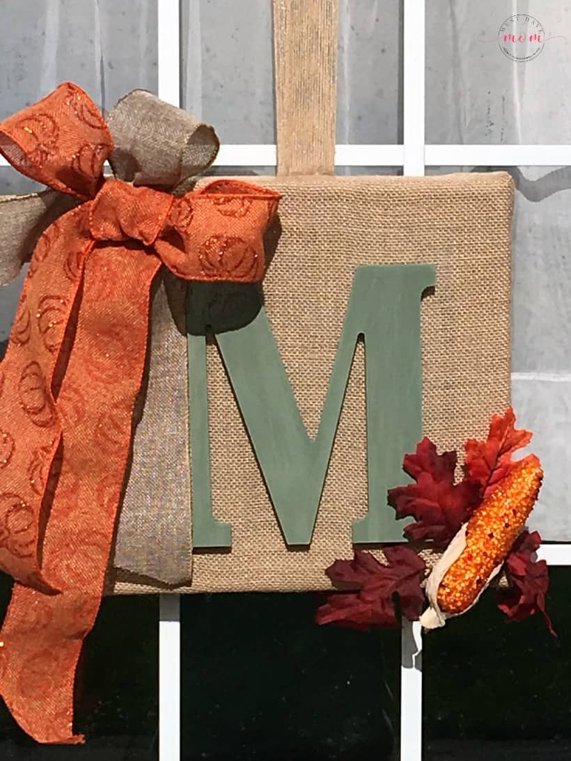 Easy wooden monogram fall sign DIY for porch or front door! Cute fall porch decor ideas!