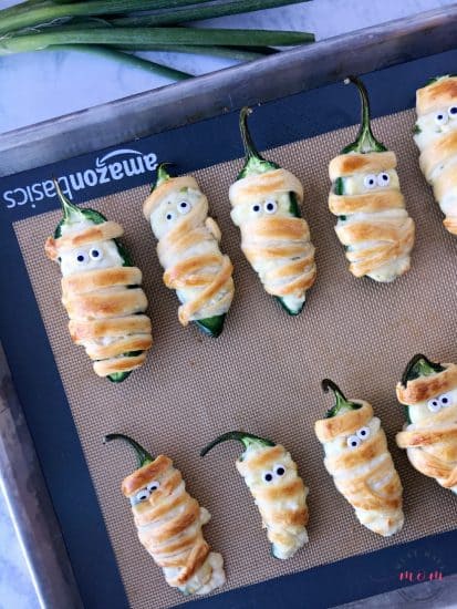 Halloween Mummy Jalapeno Poppers In Oven Recipe! - Must Have Mom