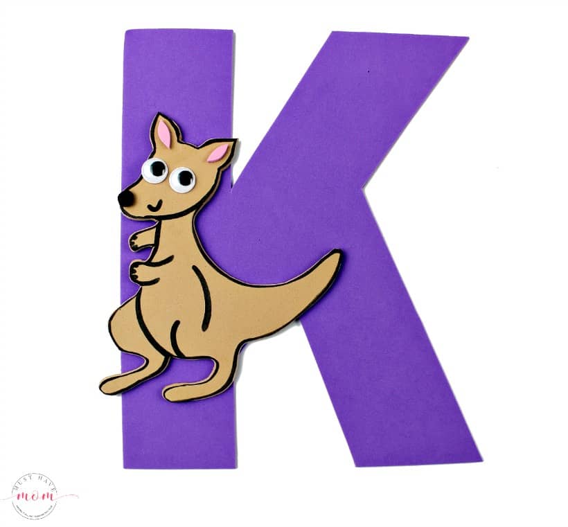 K is for Kangaroo Letter Craft {Free Printables}