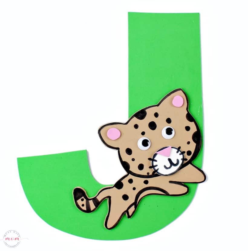 Weekly letter craft ideas! J is for jaguar kids craft to learn letter recognition!