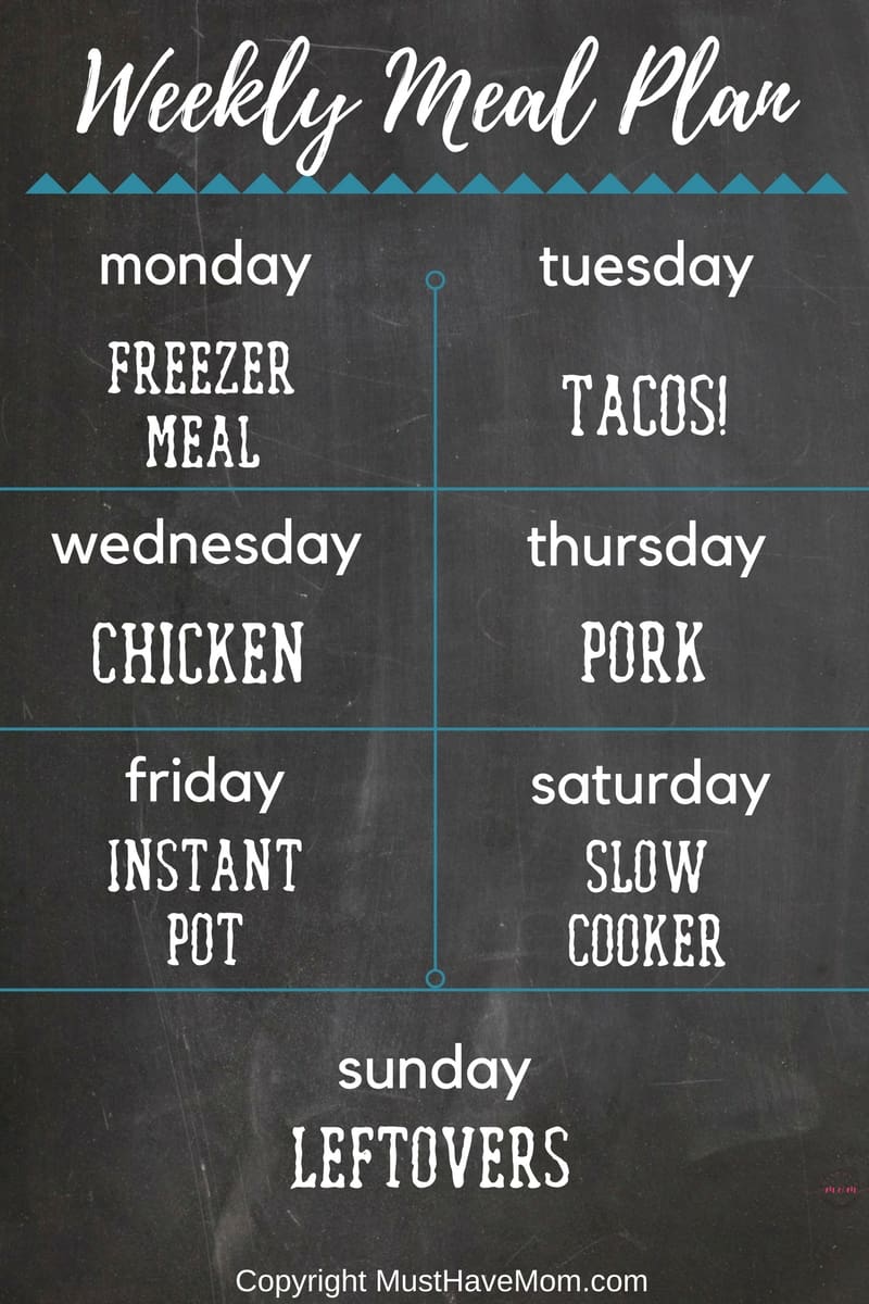 Weekly meal plan hack! Make meal planning easy with this simple trick.