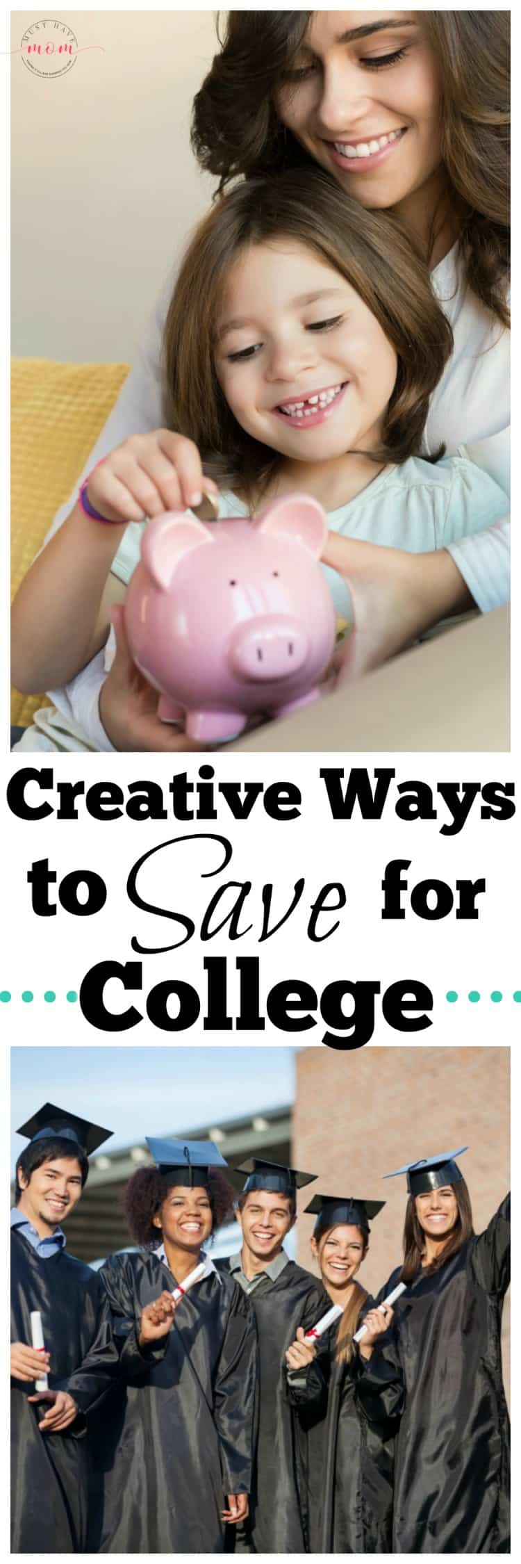 Creative ways to save for college! Try these genius ways to start saving for kids college funds now.