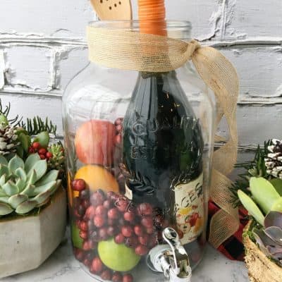DIY Sangria & Succulents Gift Basket Ideas