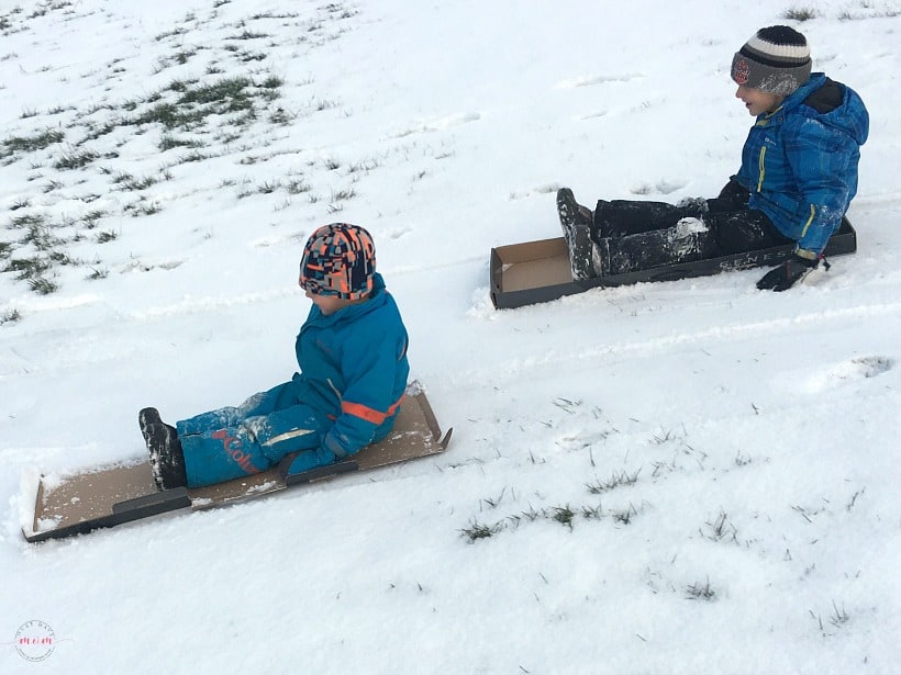 cardboard sleds diy