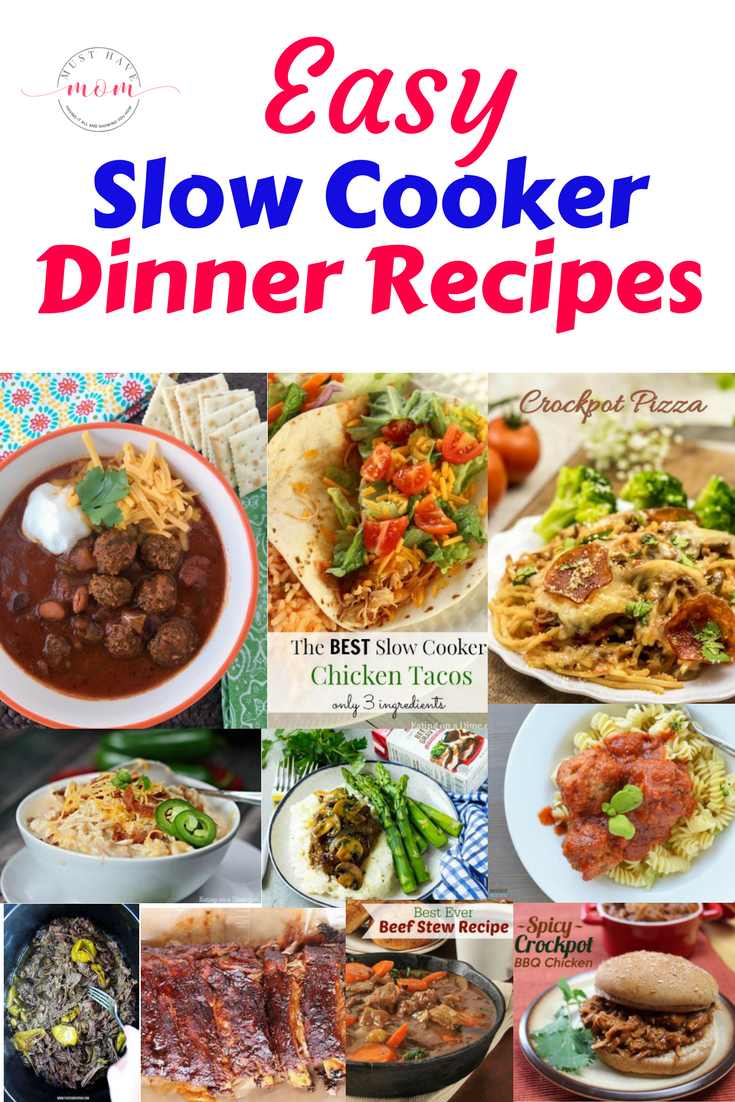 These Easy Slow Cooker Dinner Recipes make it so that at the end of a busy day, you can come home to a wonderful home cooked meal.