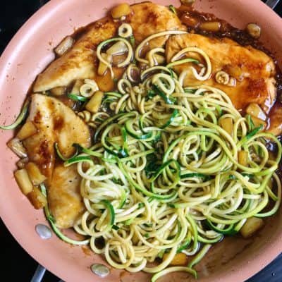 Easy Teriyaki Chicken with Zoodles Dinner Recipe!