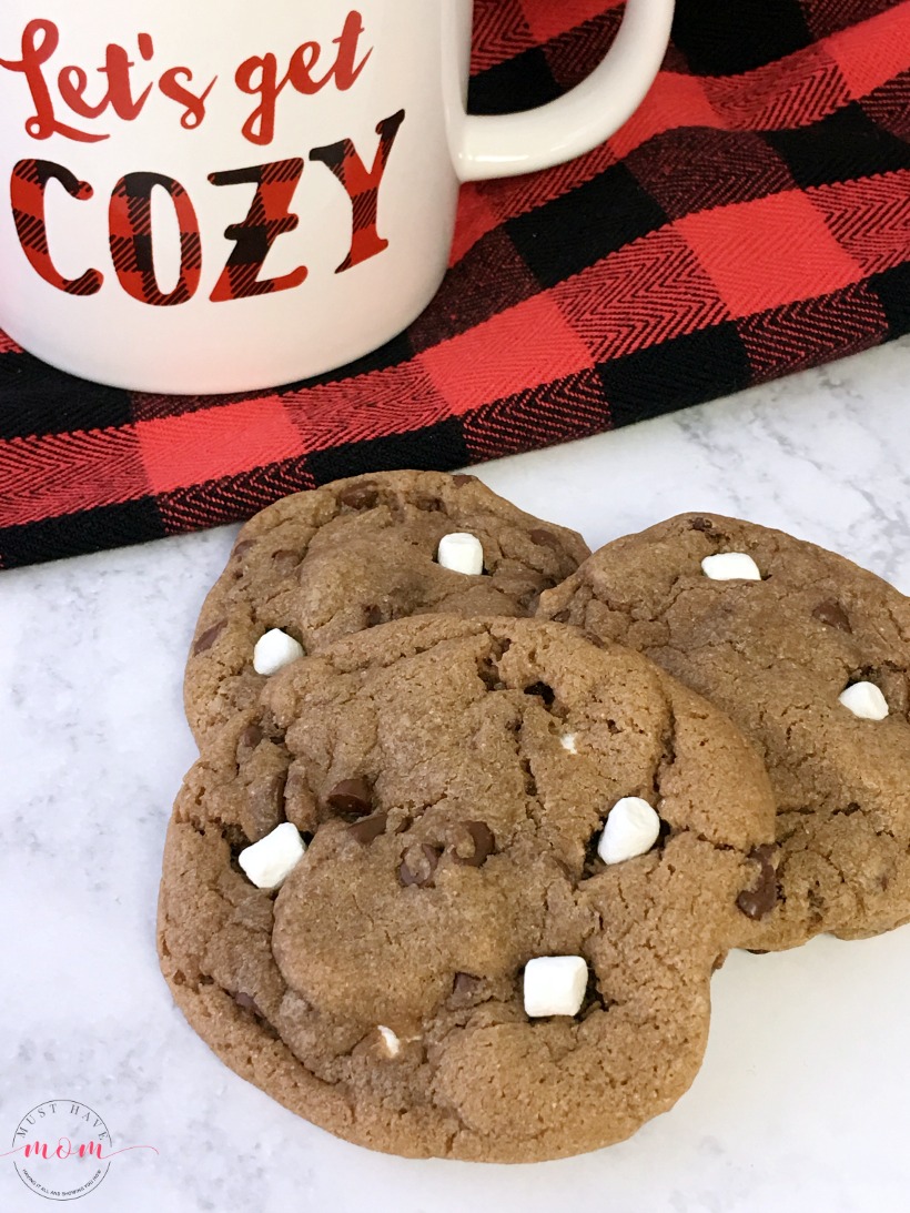 Easy, mouthwatering hot cocoa cookies! These are hot chocolate cookies that are chewy on the inside and crunchy on the outside with mini marshmallows. So good.