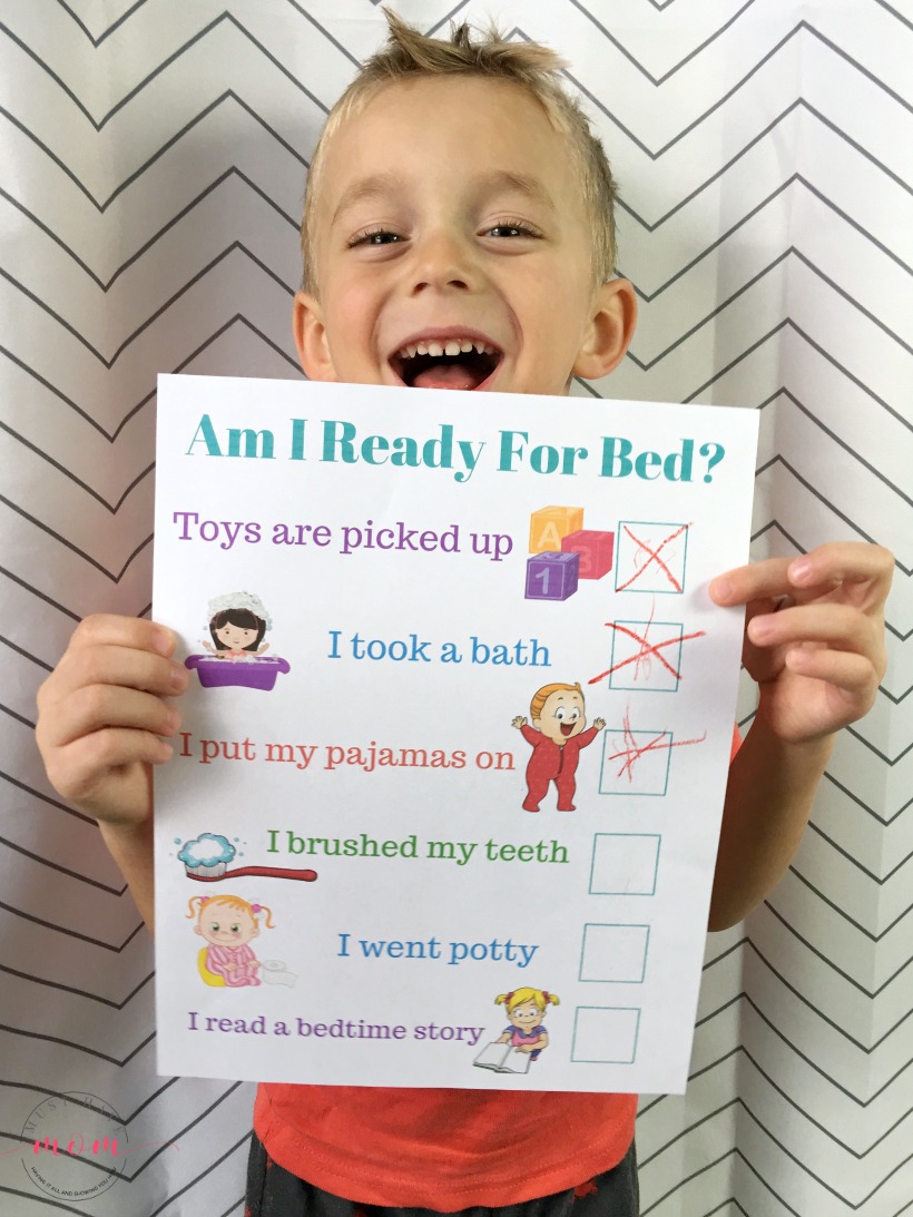 Make Bedtime EASY With This Bedtime Routine Chart + Simple Trick!
