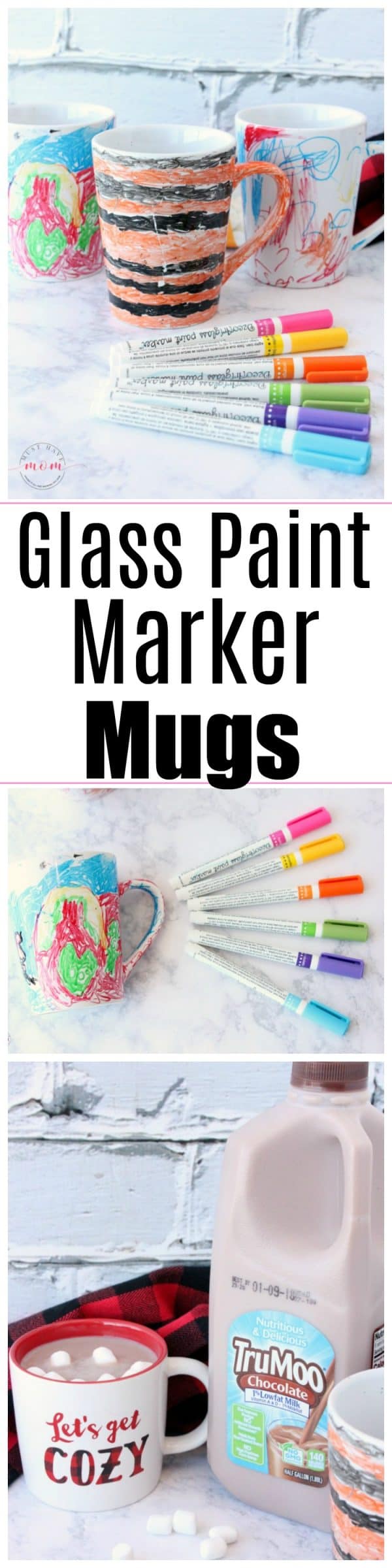 Kids Art DIY! Glass Paint Marker Mugs Must Have Mom