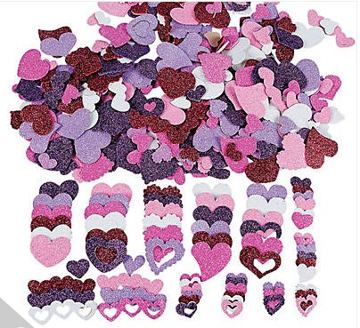 Fabulous Foam Self-Adhesive Glitter Hearts