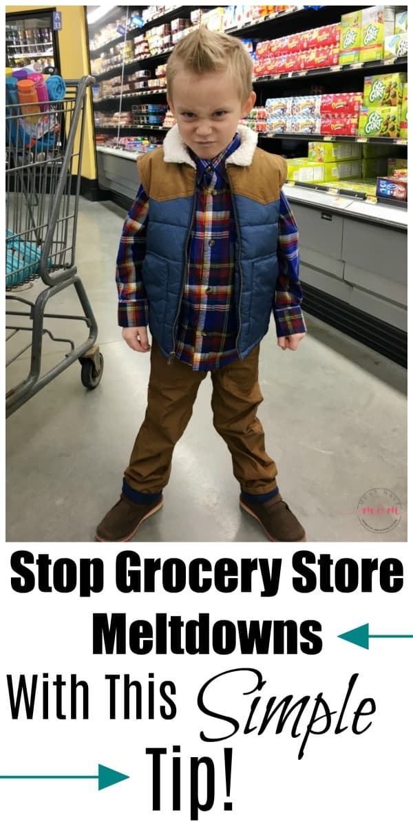 How to stop grocery store meltdowns with one simple tip! Toddler tantrums are not fun.