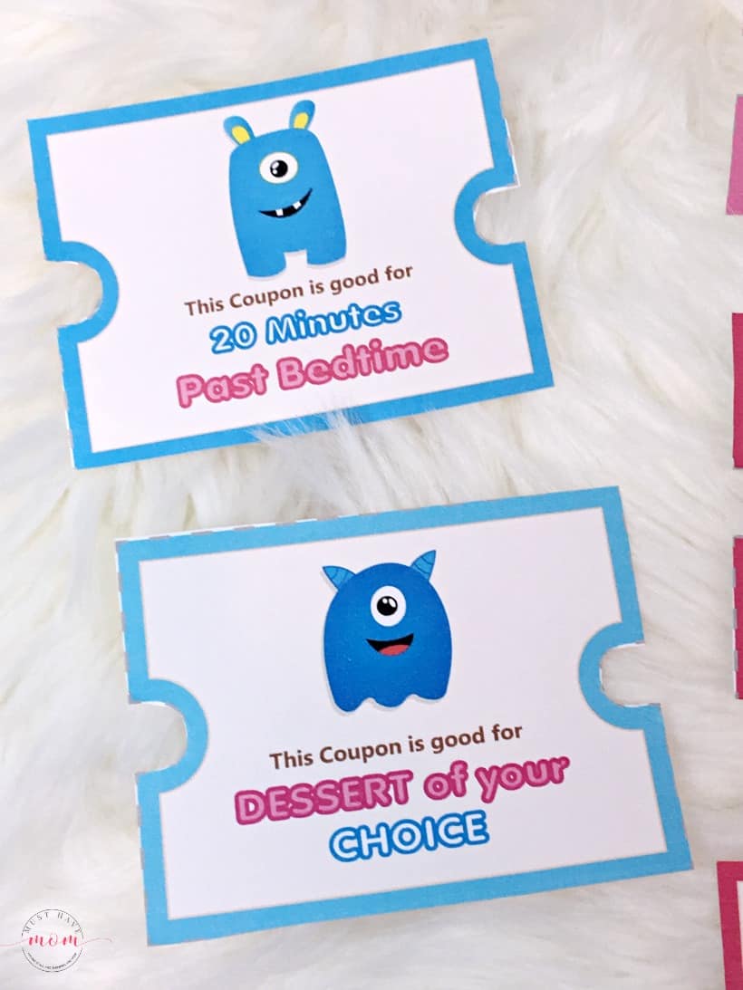 Adorable love coupons or reward coupons for kids. Great for Valentine's Day coupons or any day to reward good behavior.